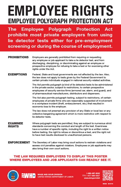 Employee Polygraph Protection Act Poster