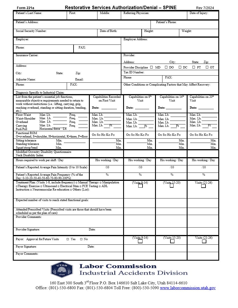 Form 221 A