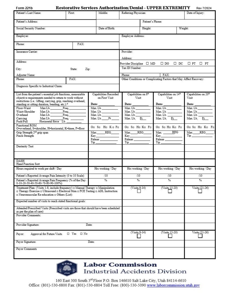 Form 221 B